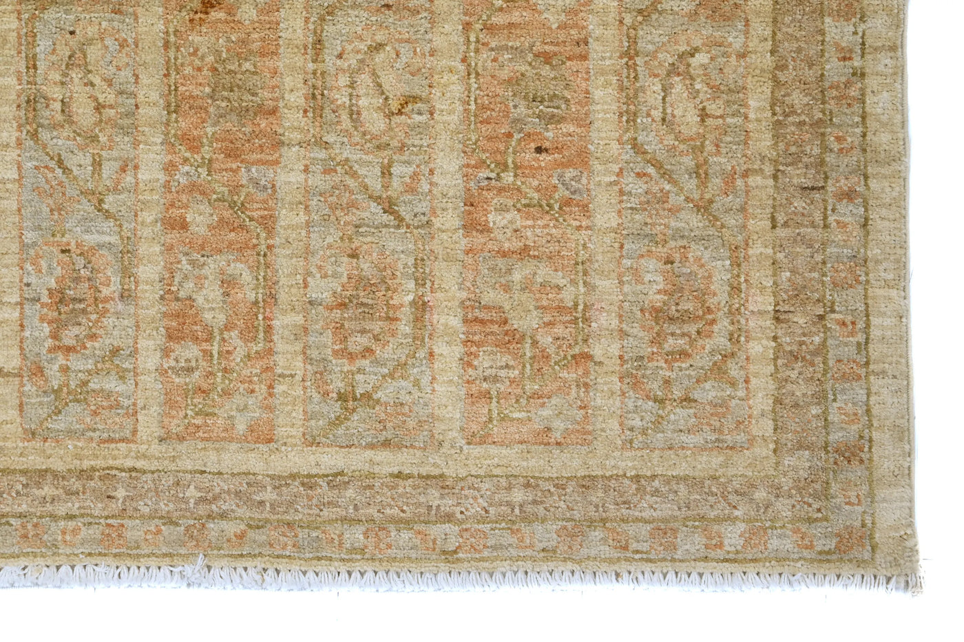 Chobi Afghan Rug – Terracotta Stripe