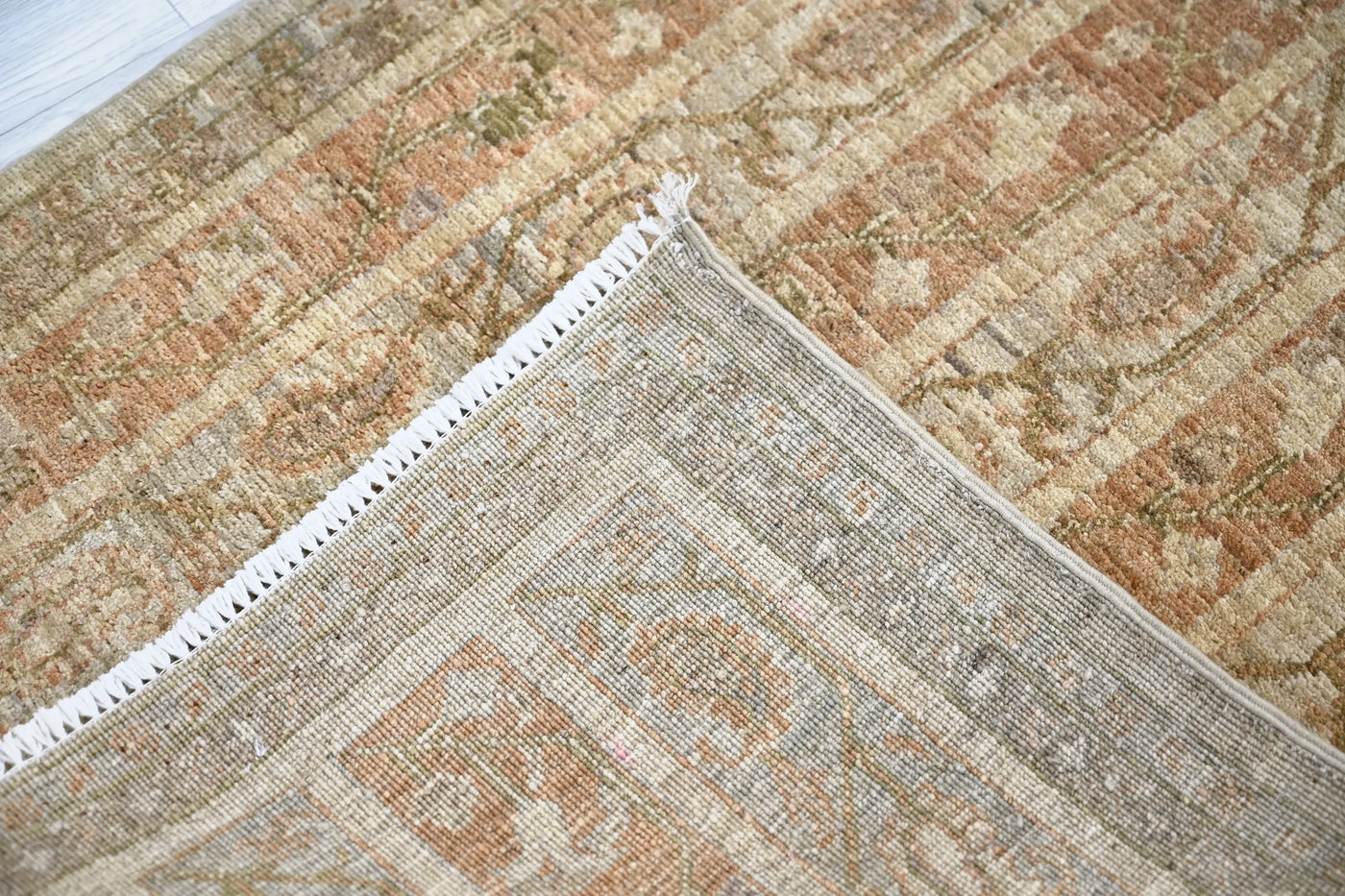Chobi Afghan Rug – Terracotta Stripe