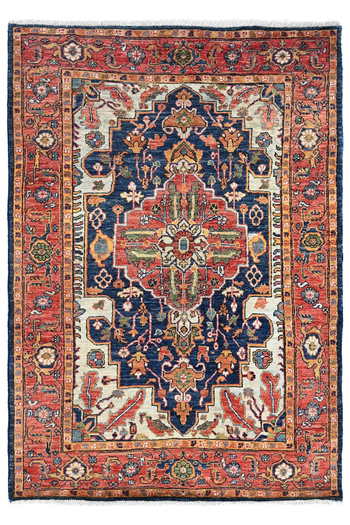 Chobi Afghan Rug – Garnet Crest