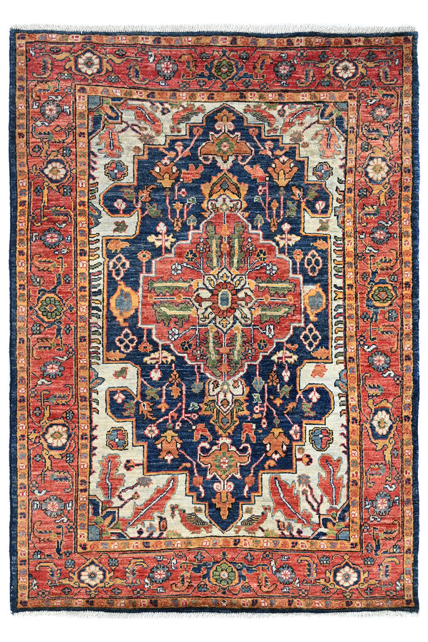 Chobi Afghan Rug – Garnet Crest