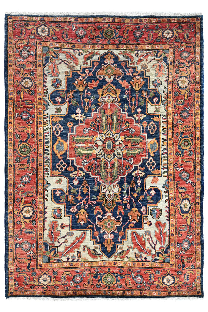 Chobi Afghan Rug – Garnet Crest