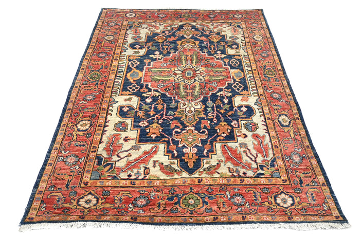 Chobi Afghan Rug – Garnet Crest