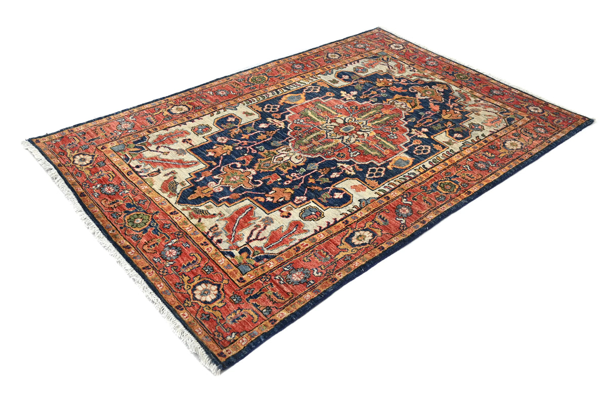 Chobi Afghan Rug – Garnet Crest