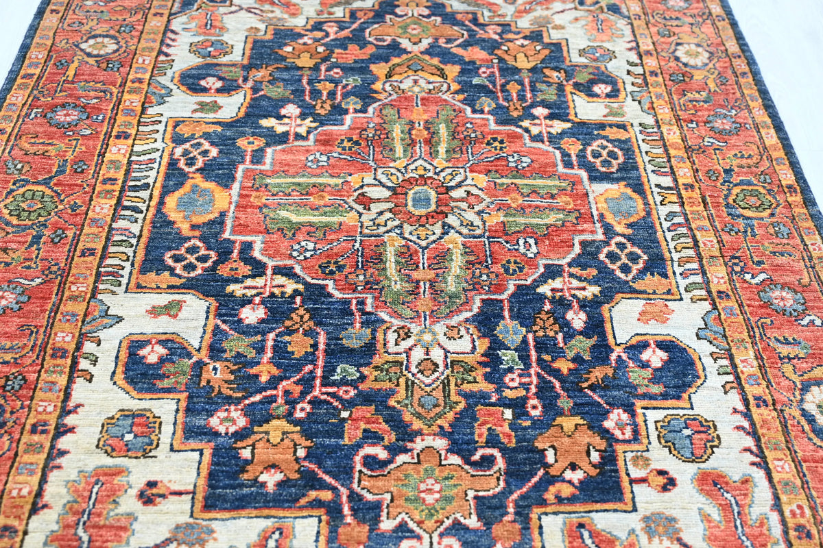 Chobi Afghan Rug – Garnet Crest