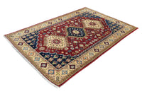 Chobi Afghan Rug – Burgundy Diamond