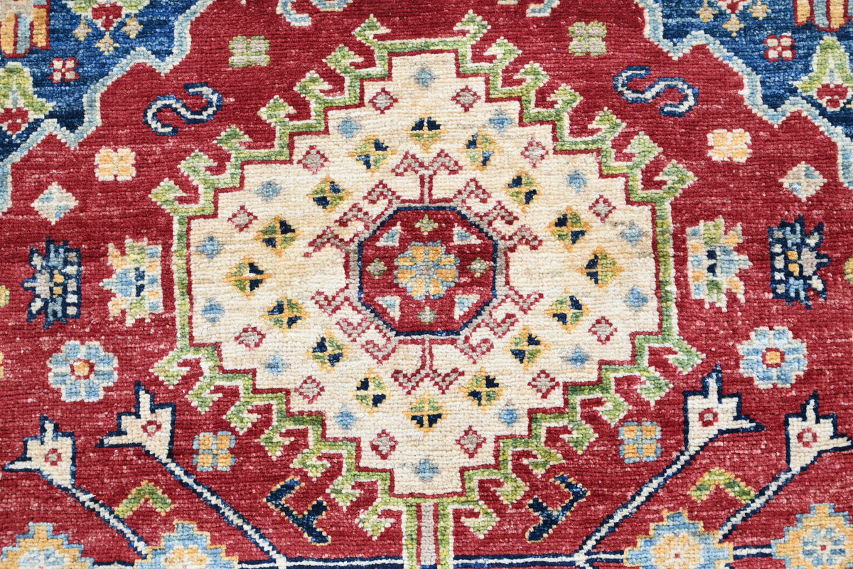 Chobi Afghan Rug – Burgundy Diamond