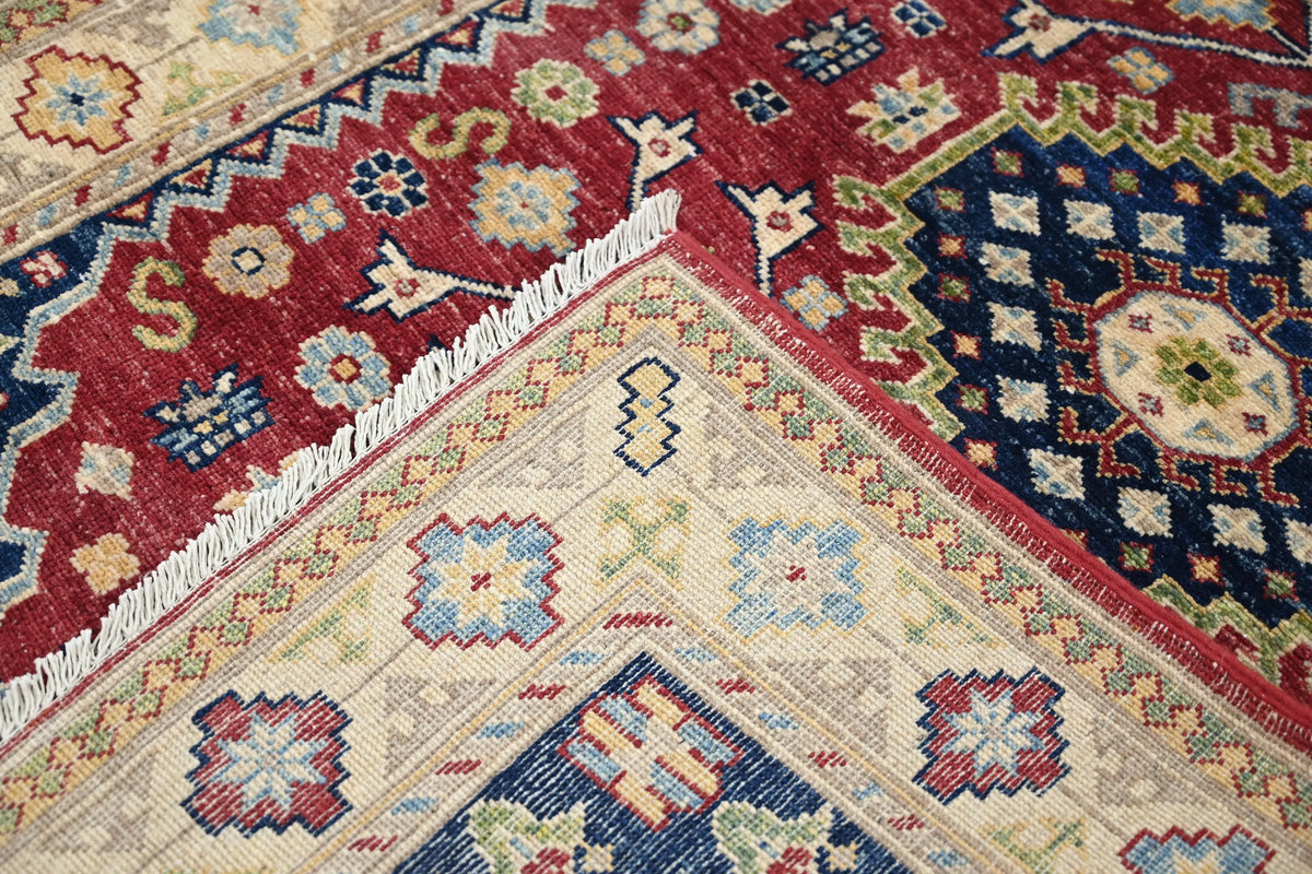 Chobi Afghan Rug – Burgundy Diamond
