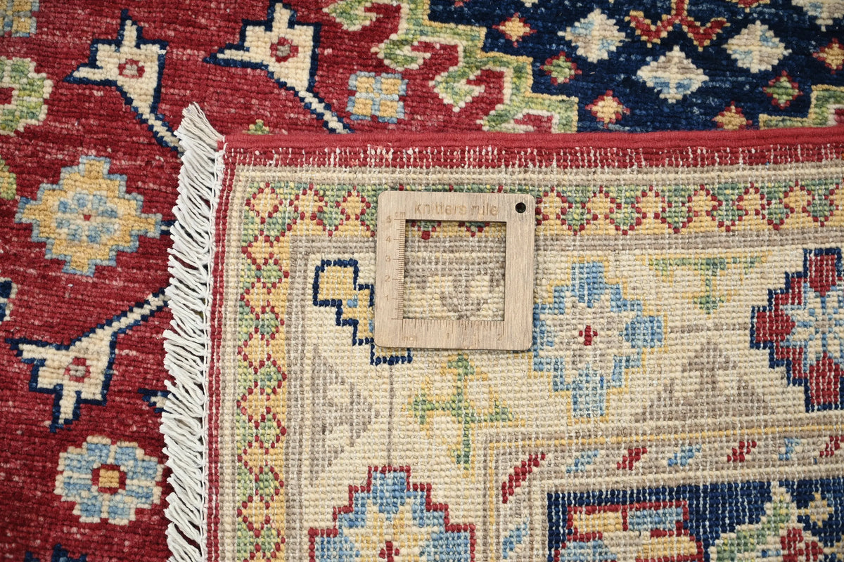 Chobi Afghan Rug – Burgundy Diamond
