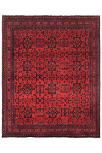Khal Mohammadi Afghan Rug – Maroon Mosaic