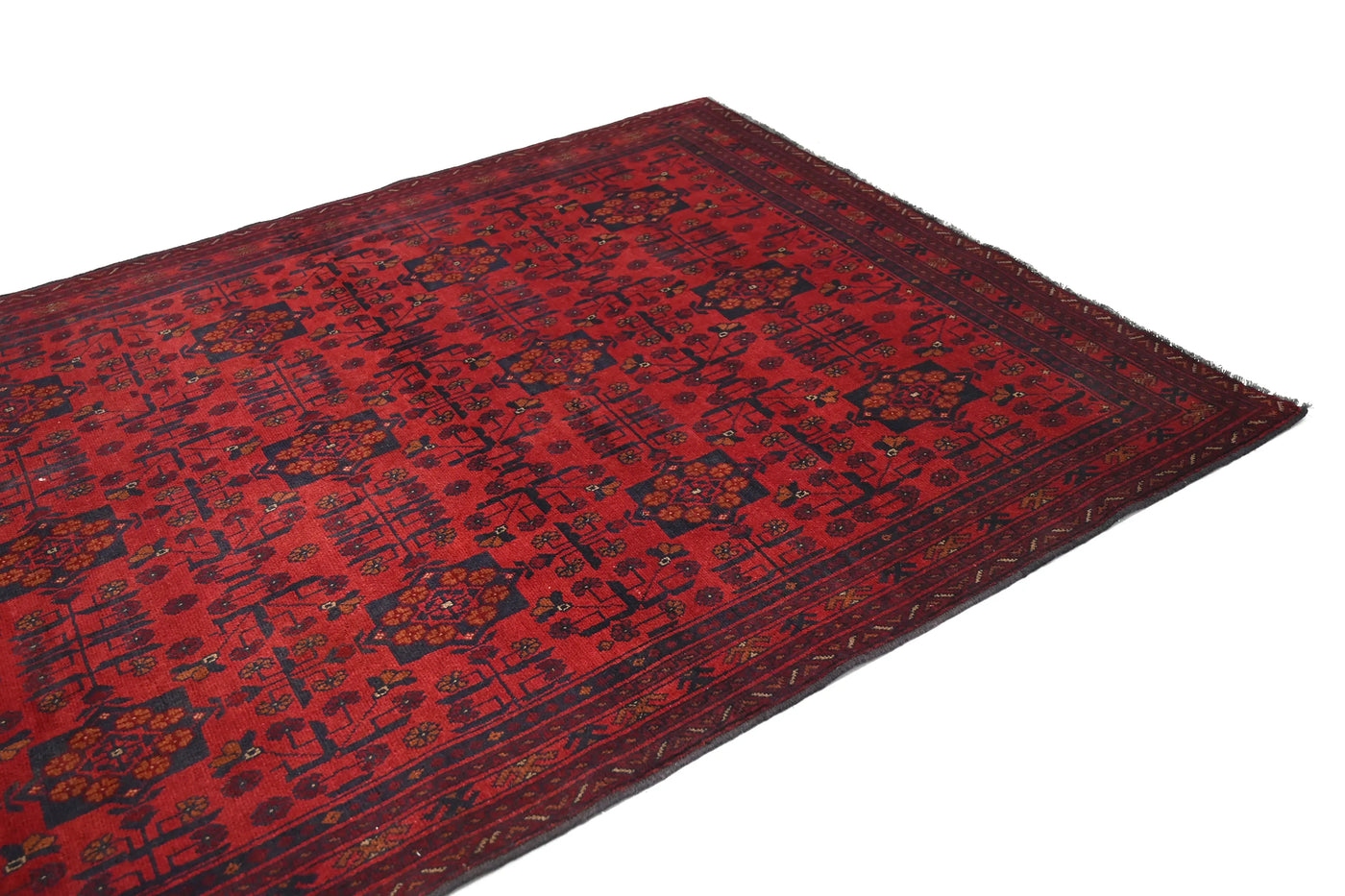 Khal Mohammadi Afghan Rug – Maroon Mosaic