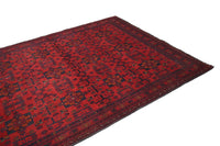 Khal Mohammadi Afghan Rug – Maroon Mosaic