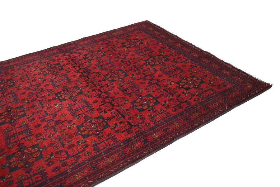 Khal Mohammadi Afghan Rug – Maroon Mosaic