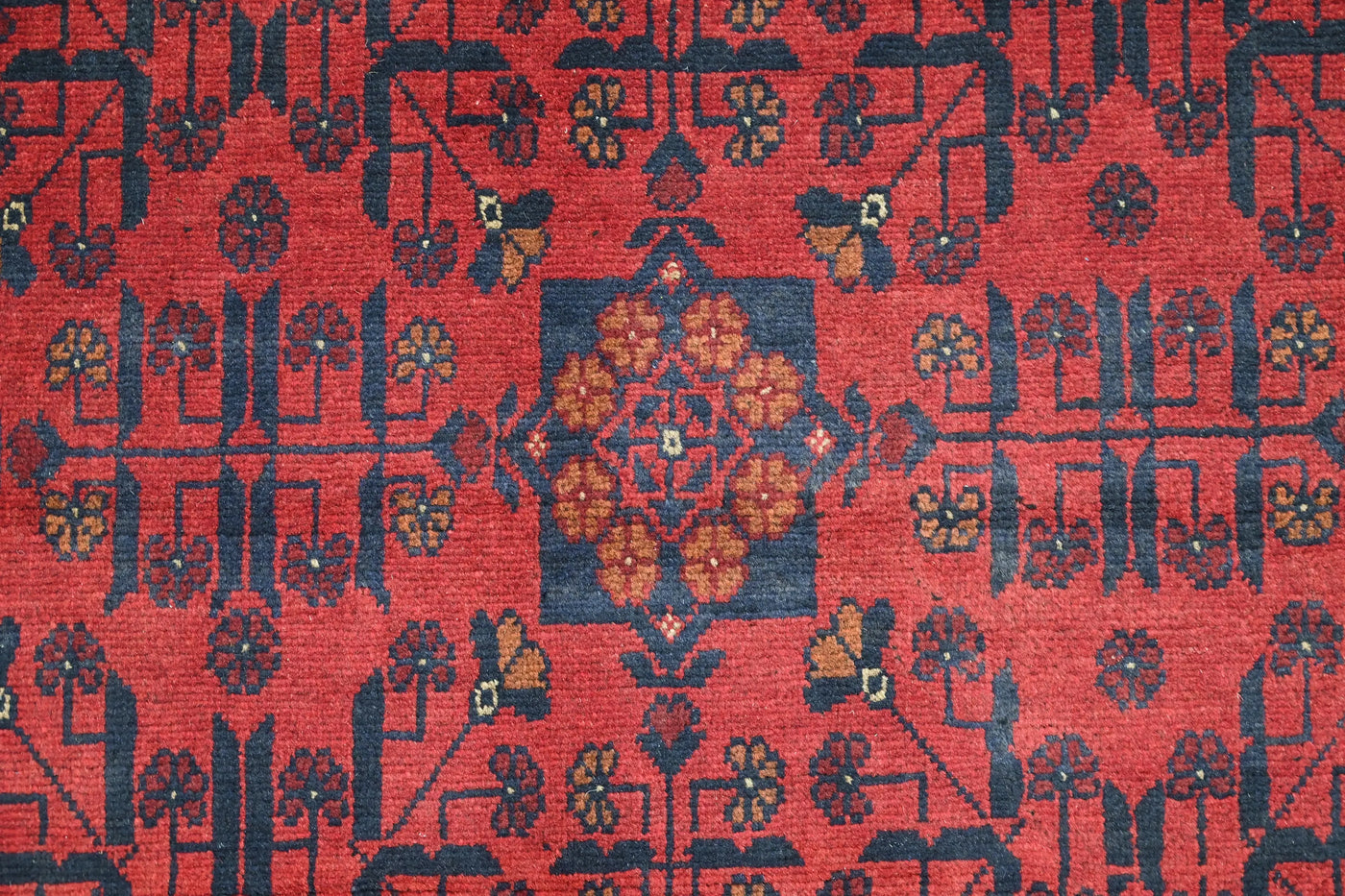 Khal Mohammadi Afghan Rug – Maroon Mosaic