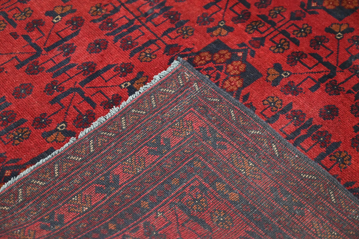 Khal Mohammadi Afghan Rug – Maroon Mosaic