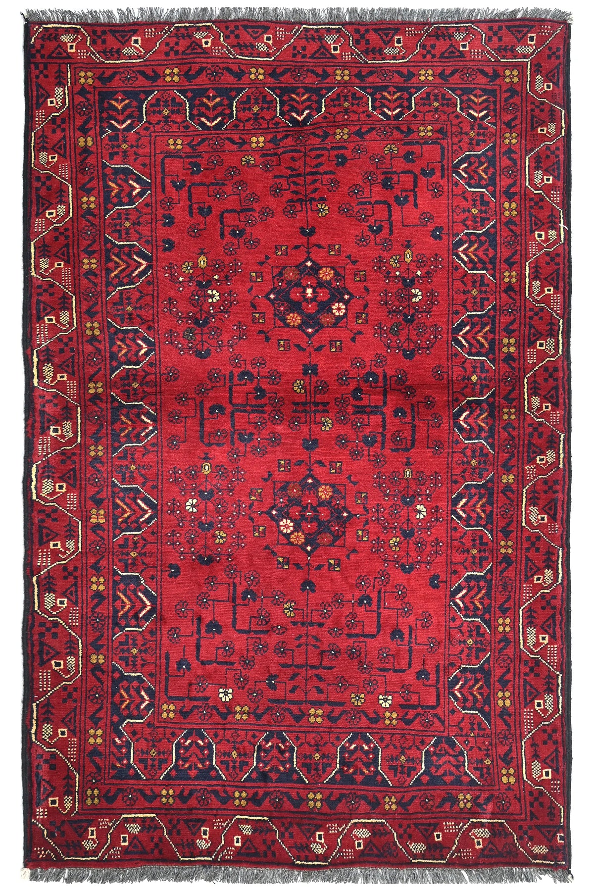 Khal Mohammadi Afghan Rug – Red Tulip