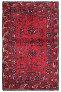Khal Mohammadi Afghan Rug – Red Tulip