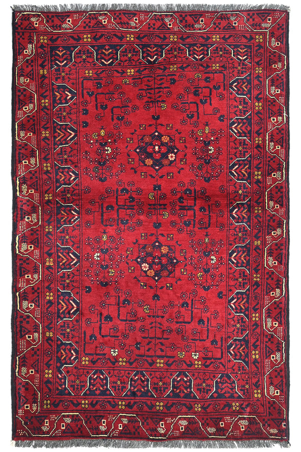 Khal Mohammadi Afghan Rug – Red Tulip