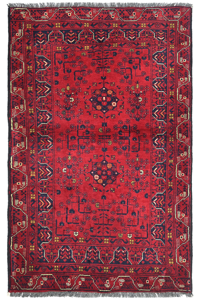 Khal Mohammadi Afghan Rug – Red Tulip