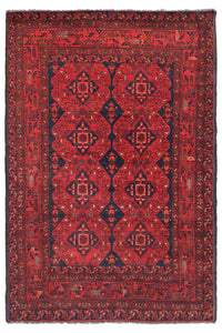 Khal Mohammadi Afghan Rug – Crimson Octagon