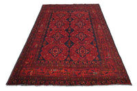 Khal Mohammadi Afghan Rug – Crimson Octagon