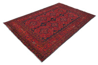 Khal Mohammadi Afghan Rug – Crimson Octagon