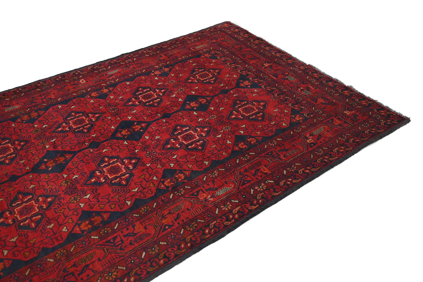 Khal Mohammadi Afghan Rug – Crimson Octagon