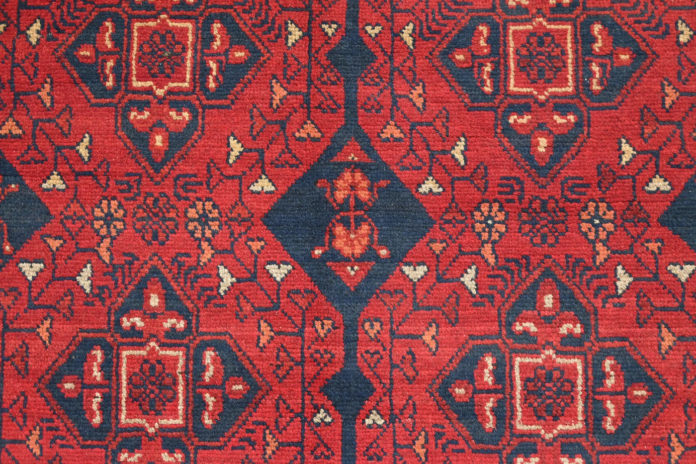 Khal Mohammadi Afghan Rug – Crimson Octagon