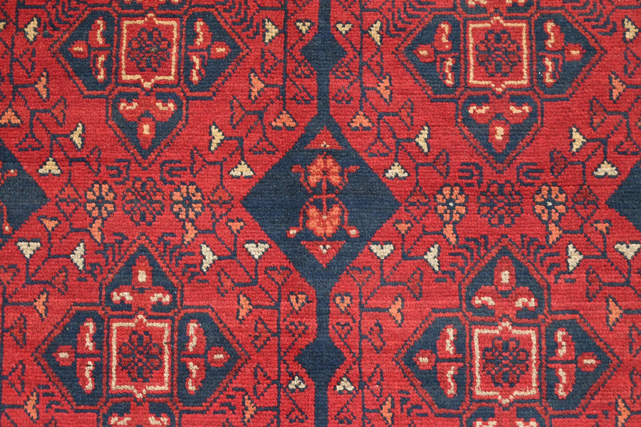 Khal Mohammadi Afghan Rug – Crimson Octagon
