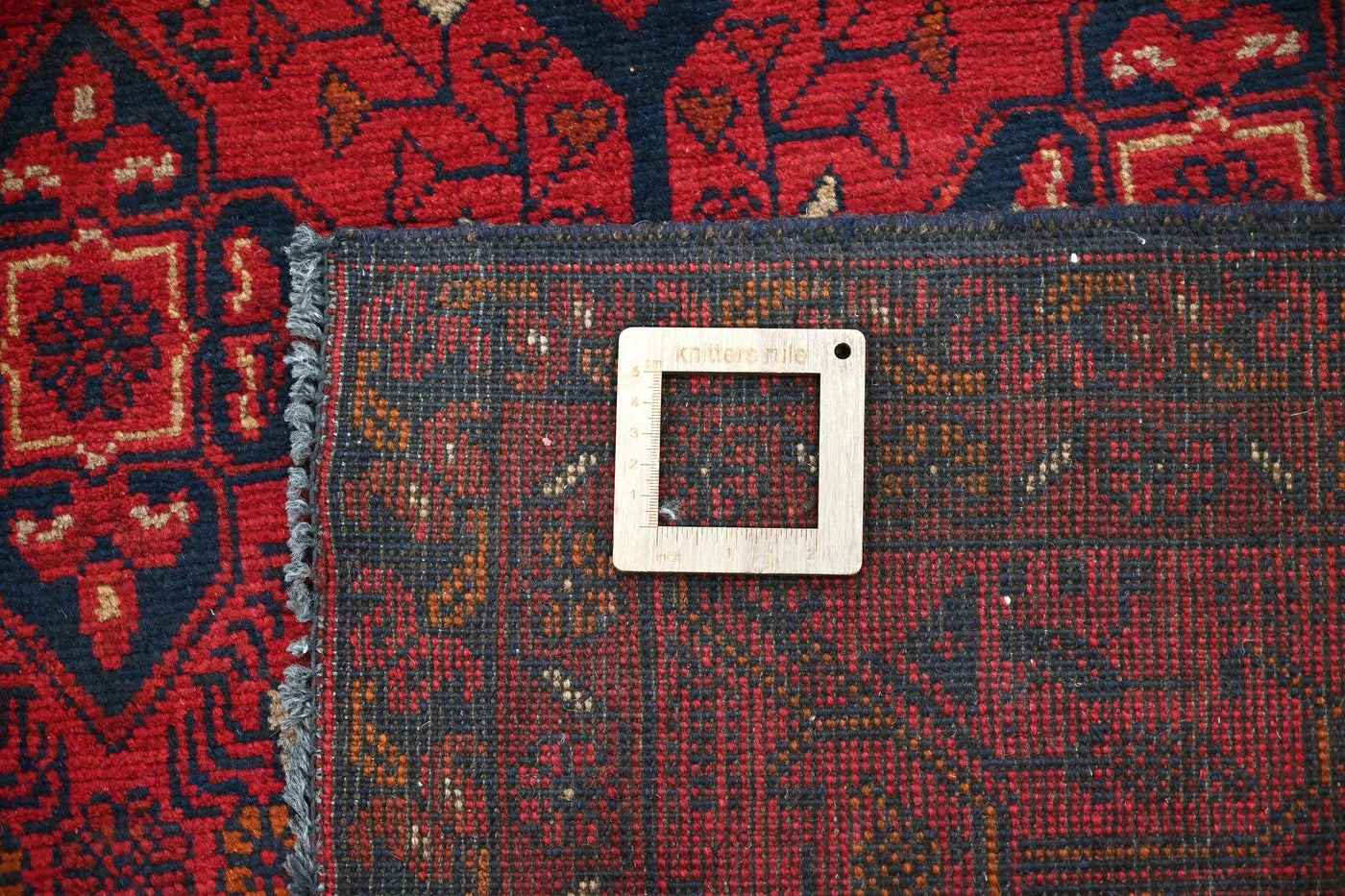 Khal Mohammadi Afghan Rug – Crimson Octagon