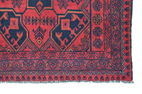 Khal Mohammadi Afghan Rug – Garnet Emblem