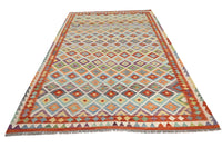 Maimana Kilim Afghan Rug – Geometric Diamond