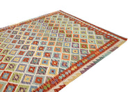 Maimana Kilim Afghan Rug – Geometric Diamond