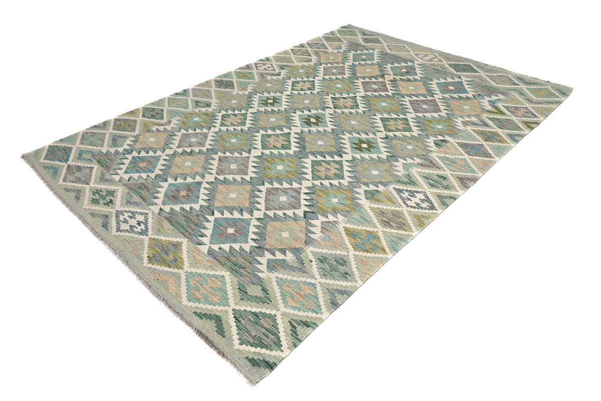 Maimana Kilim Afghan Rug – Pastel Diamond