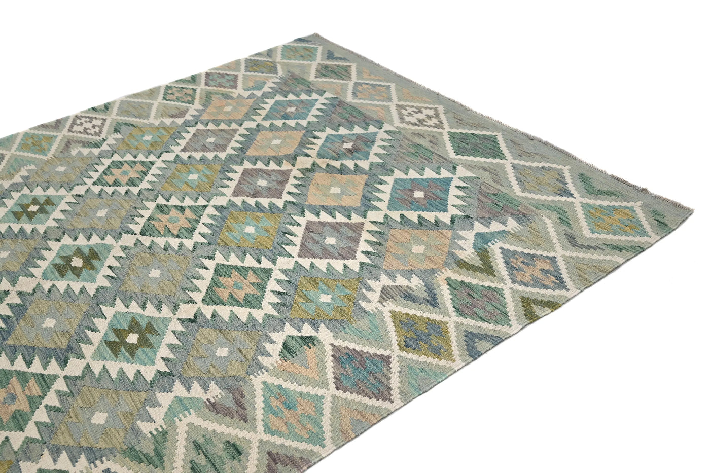 Maimana Kilim Afghan Rug – Pastel Diamond