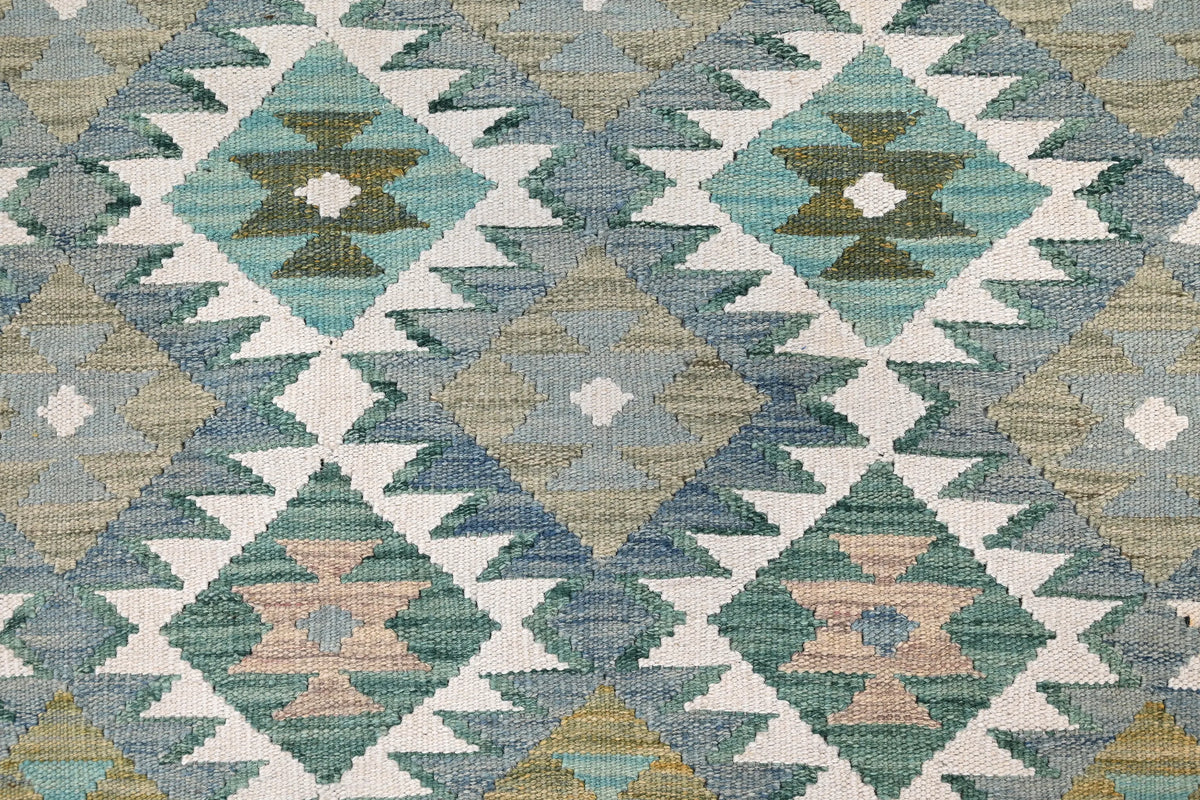 Maimana Kilim Afghan Rug – Pastel Diamond