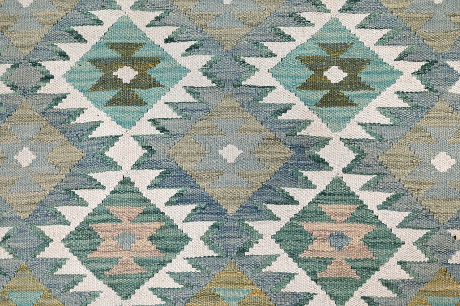 Maimana Kilim Afghan Rug – Pastel Diamond