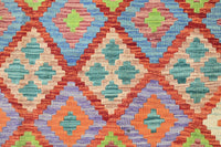 Maimana Kilim Afghan Rug – Earthy Lattice