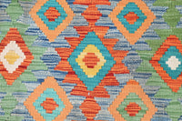 Maimana Kilim Afghan Rug – Azure Medallion
