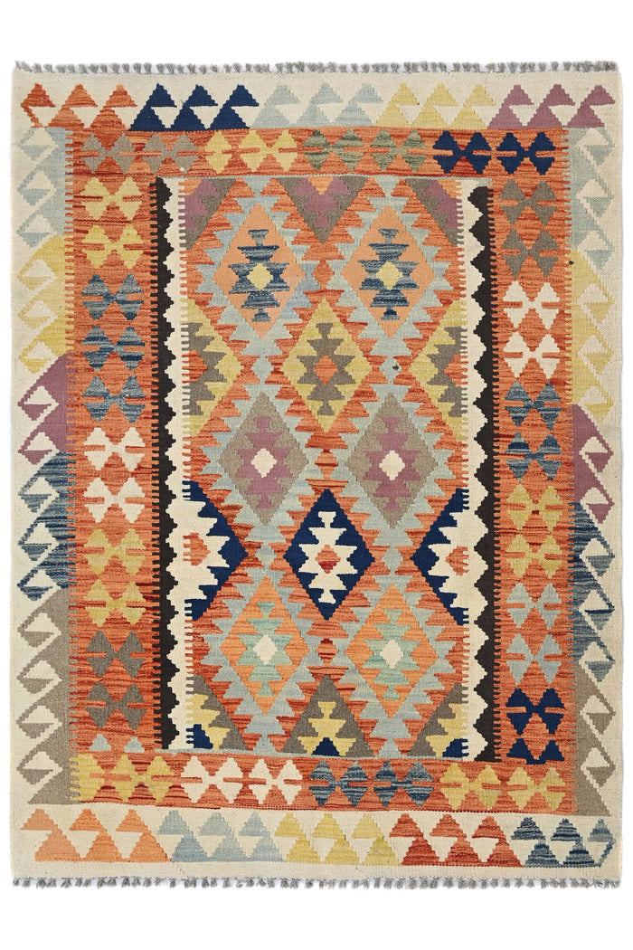 Maimana Kilim Afghan Rug – Tribal Chevron