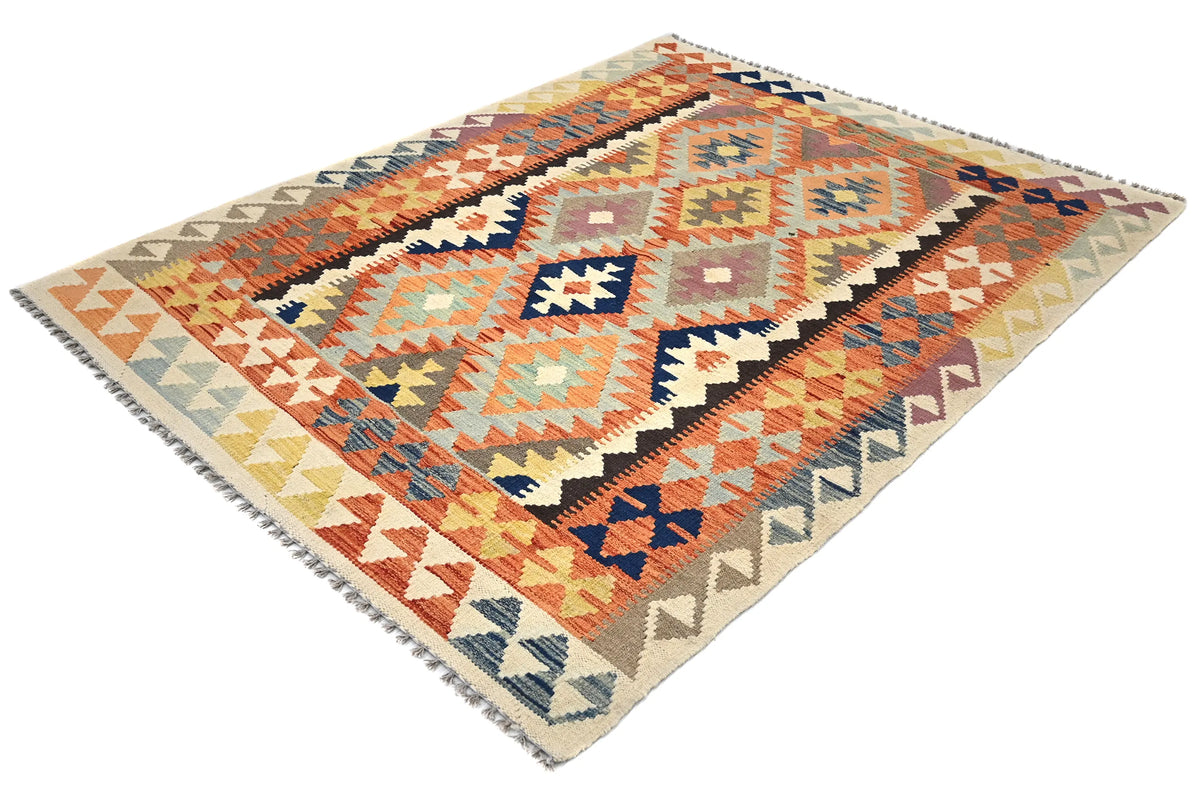 Maimana Kilim Afghan Rug – Tribal Chevron