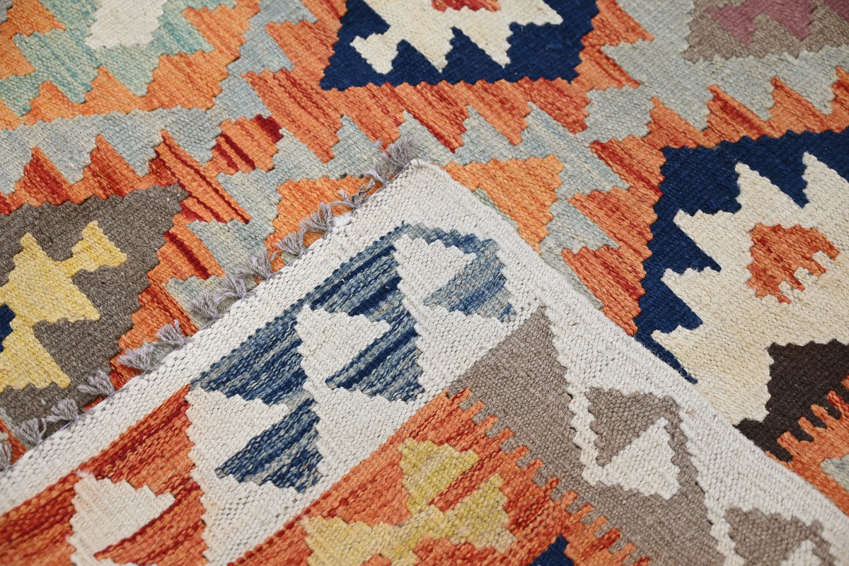 Maimana Kilim Afghan Rug – Tribal Chevron