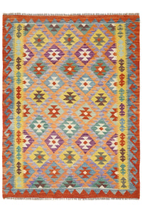 Maimana Kilim Afghan Rug – Amber Medallion