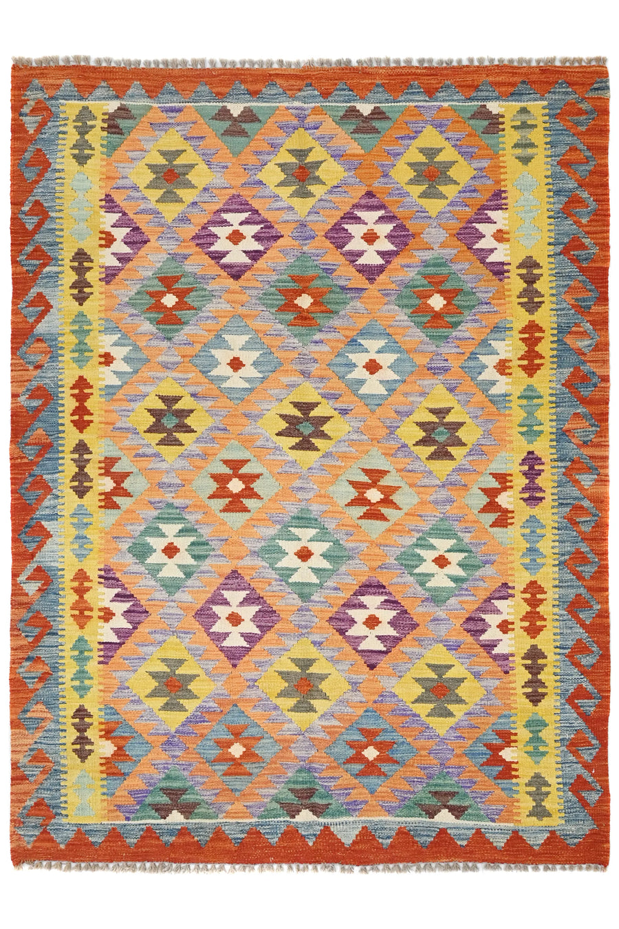 Maimana Kilim Afghan Rug – Amber Medallion