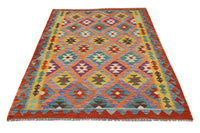 Maimana Kilim Afghan Rug – Amber Medallion