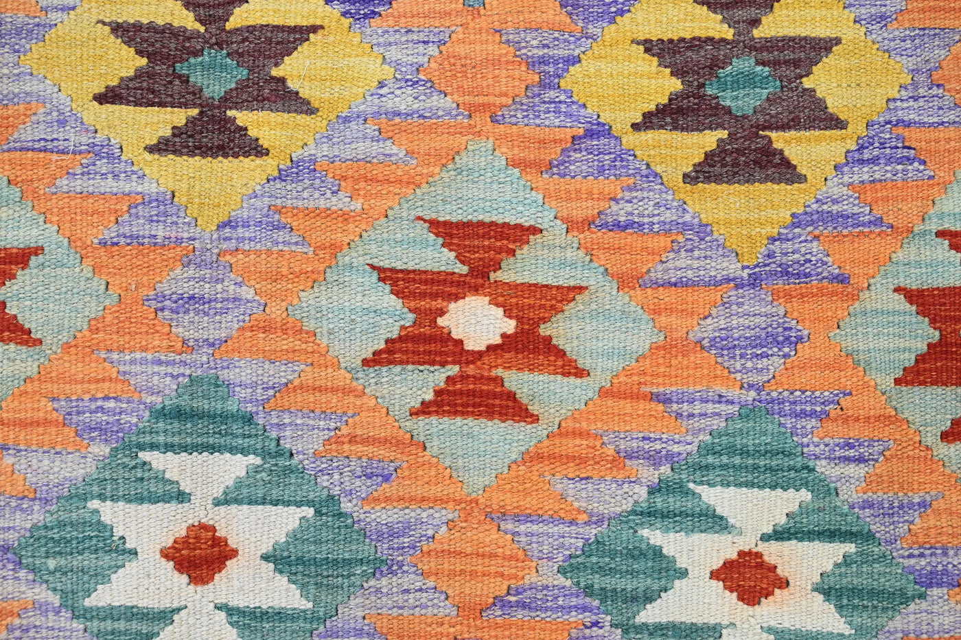 Maimana Kilim Afghan Rug – Amber Medallion
