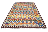 Maimana Kilim Afghan Rug – Prism Diamond