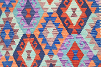 Maimana Kilim Afghan Rug – Indigo Diamond