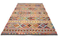 Maimana Kilim Afghan Rug – Chevron Band