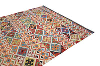Maimana Kilim Afghan Rug – Chevron Band