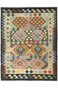 Maimana Kilim Afghan Rug – Earthy Horizon